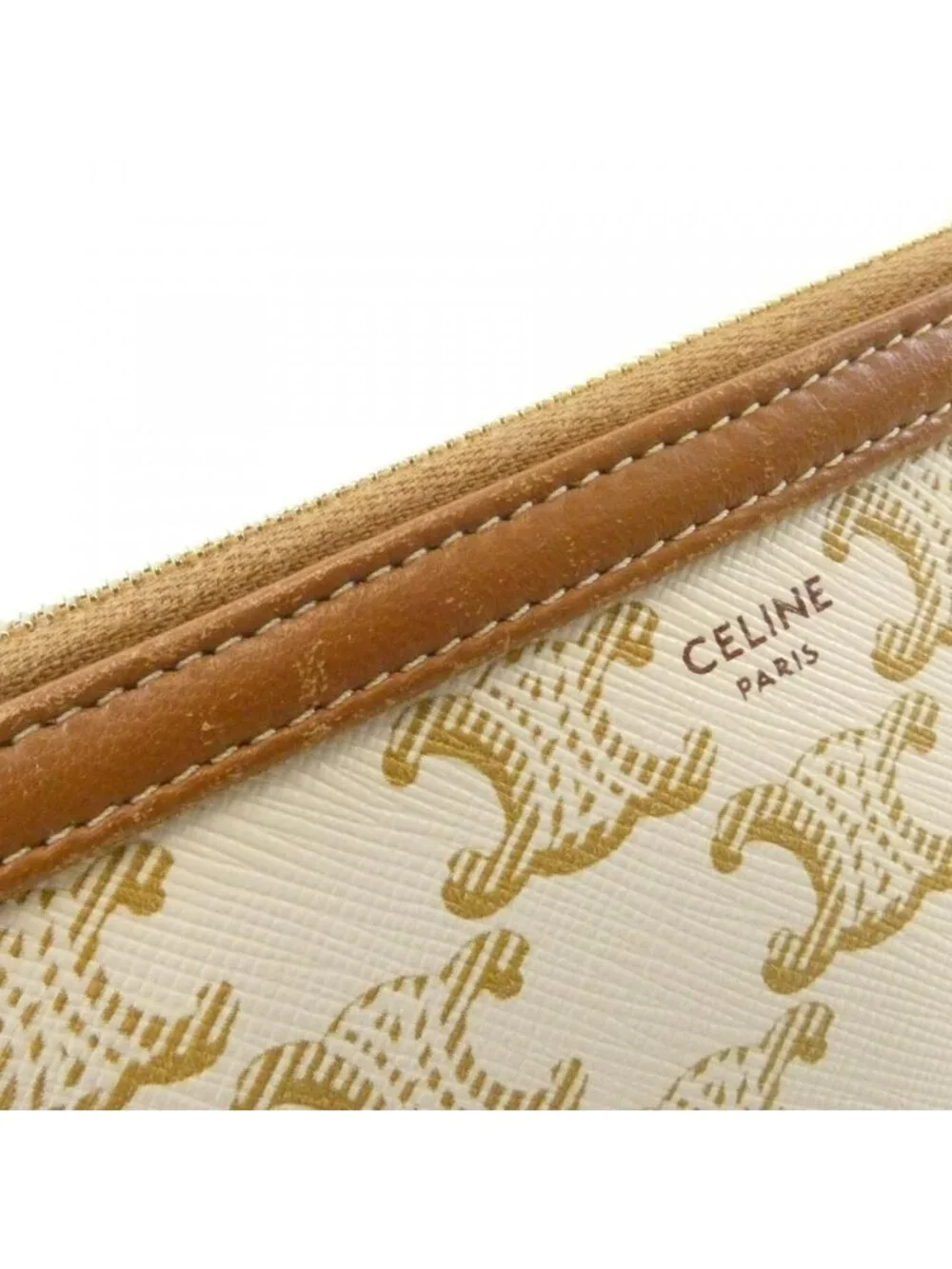 Celine Chain Clutch White